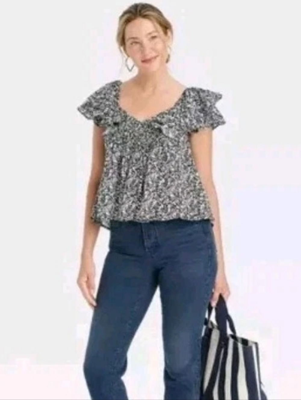 Universal Thread Flutter‎ Sleeve Flounce Top